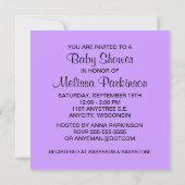 プリンセスベビーカスタマイズ超音写真テンプレート 招待状 (裏面)