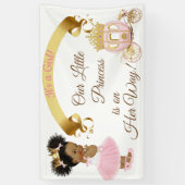 プリンセスベビーガールキャリッジピンク金ゴールド 横断幕 (縦)