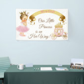 プリンセスベビーガールキャリッジピンク金ゴールド 横断幕 (トレードショー)