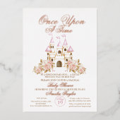 プリンセスベビーガールシャワー 箔招待状 (正面)