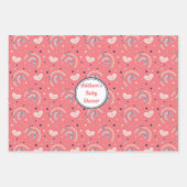 プリンセスベビーガールベビーシャワー ラッピングペーパーシート (正面)