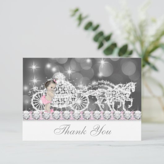 プリンセスベビーシャワーありがとう サンキューカード (スタンド正面)
