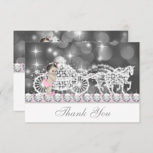プリンセスベビーシャワーありがとう サンキューカード (正面/裏面)