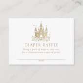 プリンセスベビーシャワーおむつラッフルチケット エンクロージャーカード (正面)