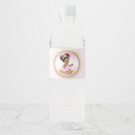プリンセスベビーシャワーの水ボトルラベル ペットボトルラベル