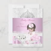 プリンセスベビーシャワーガールティアラレース 招待状 (正面)
