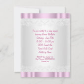 プリンセスベビーシャワーガールティアラレース 招待状 (裏面)