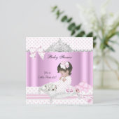 プリンセスベビーシャワーガールパピーティアラ 招待状 (スタンド正面)