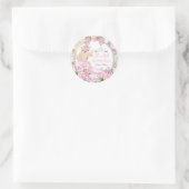 プリンセスベビーシャワーガールヴィンテージバラフローラ3 ラウンドシール (バッグ)