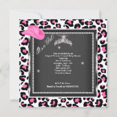 プリンセスベビーシャワーガール女性のカーボーイブロンド 招待状 (裏面)