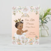 プリンセスベビーシャワーコーラルピーチホワイトエスニック 招待状 (スタンド正面)