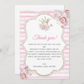 プリンセスベビーシャワーサンキューカード サンキューカード (正面/裏面)