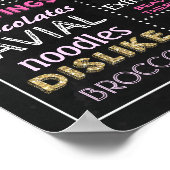 プリンセスベビーシャワーパーティー黒板の看板ポスター ポスター (角)