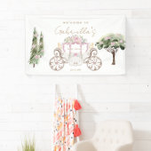 プリンセスベビーシャワーホワイトウェルカム 横断幕 (インサイチュ)