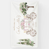 プリンセスベビーシャワーホワイトウェルカム 横断幕 (縦)