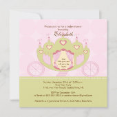 プリンセスベビーシャワー招待状かわいらし台車 招待状 (正面)