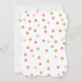 プリンセスベビーシャワー招待状ピンク金ゴールドシャワー 招待状 (裏面)