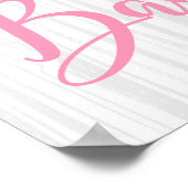 プリンセスベビーシャワー歓迎の看板ポスター ポスター (角)