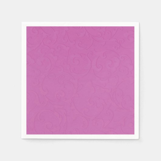 プリンセスベリーピンクフェアリー物語ダマスウェディング スタンダードカクテルナプキン (正面)