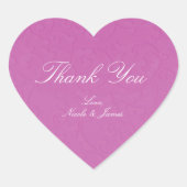 プリンセスベリーピンクフェアリー物語ダマスウェディング ハートシール (正面)