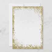 プリンセスホワイトダマスクストーリーブックエレガントな結婚式 招待状 (裏面)