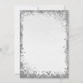 プリンセスホワイトダマスクストーリーブックブライダルシャワー 招待状 (裏面)