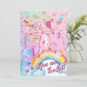 プリンセスマジカルユニコーン誕生日招待状 招待状 (スタンド正面)