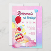 プリンセスマジカルユニコーン誕生日招待状 招待状 (裏面)