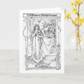 "プリンセスマッジ入る"おとぎ話子猫 空白の カード (黄色い花)