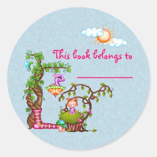 プリンセスマフィン&フレンズピクセルアート ラウンドシール (正面)