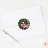 プリンセスママ&ベビーシャワーファンタジーアートステッカー ラウンドシール (封筒)