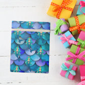 プリンセスマーメイドブルーパープルマーメイドスケール ラッピングペーパー