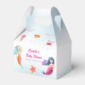 プリンセスモダンマーメイド海コーラルベビーシャワー フェイバーボックス (裏面サイド)