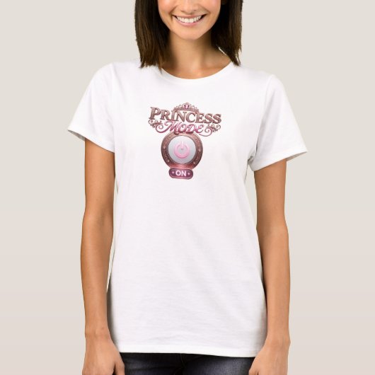 プリンセスモードの赤いシャツデザイン Tシャツ (正面)