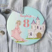 プリンセスユニコーンピンクブルーキャッスルキュートバースデーB 缶バッジ (インサイチュ)