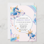 プリンセスユニコーン城00th誕生日パーティー 招待状 (正面)