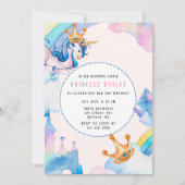 プリンセスユニコーン城00th誕生日パーティー 招待状 (正面)