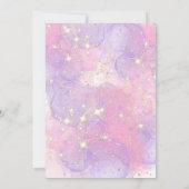 プリンセスユニコーン第8誕生日ガールピンク招待状 招待状 (裏面)