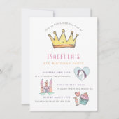 プリンセスユニコーン&キャッスルフェアユタリーバースデーパーティー 招待状 (正面)
