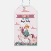 プリンセスライディングユニコーンビーフギフトラベル ギフトタグ (正面)