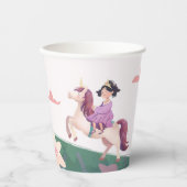 プリンセスライディングユニコーン紙カップ 紙コップ (正面)