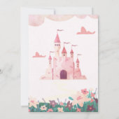 プリンセスライディングユニコーン誕生日パーティーの招待 招待状 (裏面)