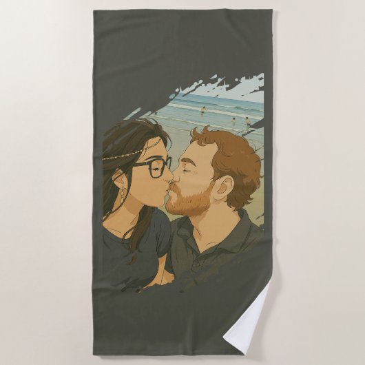 プリンセスラブビーチタオル ビーチタオル (正面)