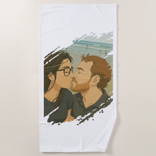 プリンセスラブビーチタオル ビーチタオル (正面)