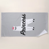 プリンセスラマデザイン – 女子素晴らしジャージーTシャツ ビーチタオル (正面)