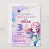 プリンセスリトルマーメイド魔法シーサードバースデー 招待状 (正面)