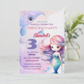 プリンセスリトルマーメイド魔法シーサードバースデー 招待状 (スタンド正面)