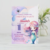 プリンセスリトルマーメイド魔法シーワンバースデー 招待状 (スタンド正面)