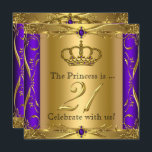 プリンセスリーガルパープル金ゴールド21st誕生日パーティー 招待状<br><div class="desc">クイーンまたはキングプリンセス王室の、紫の金ゴールドエリート21歳の誕生日パーティー。金ゴールド王室の紫色。エレガントな誕生日パ華美ーティ金ゴールド。エレガント誕生日招待状男性へパーティーと女性。</div>