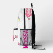 プリンセスレインボースターキッズホワイトバックパック プリントバックパック (右)